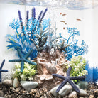 Medium Blue & Purple Plant Set of 2 - In Use