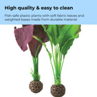 Medium Green & Purple Silk Plant Set of 2 - High quality & easy to clean