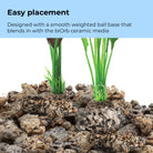 Medium Green & Purple Silk Plant Set of 2 - Easy placement
