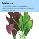 Medium Green & Purple Silk Plant Set of 2 - Soft leaves