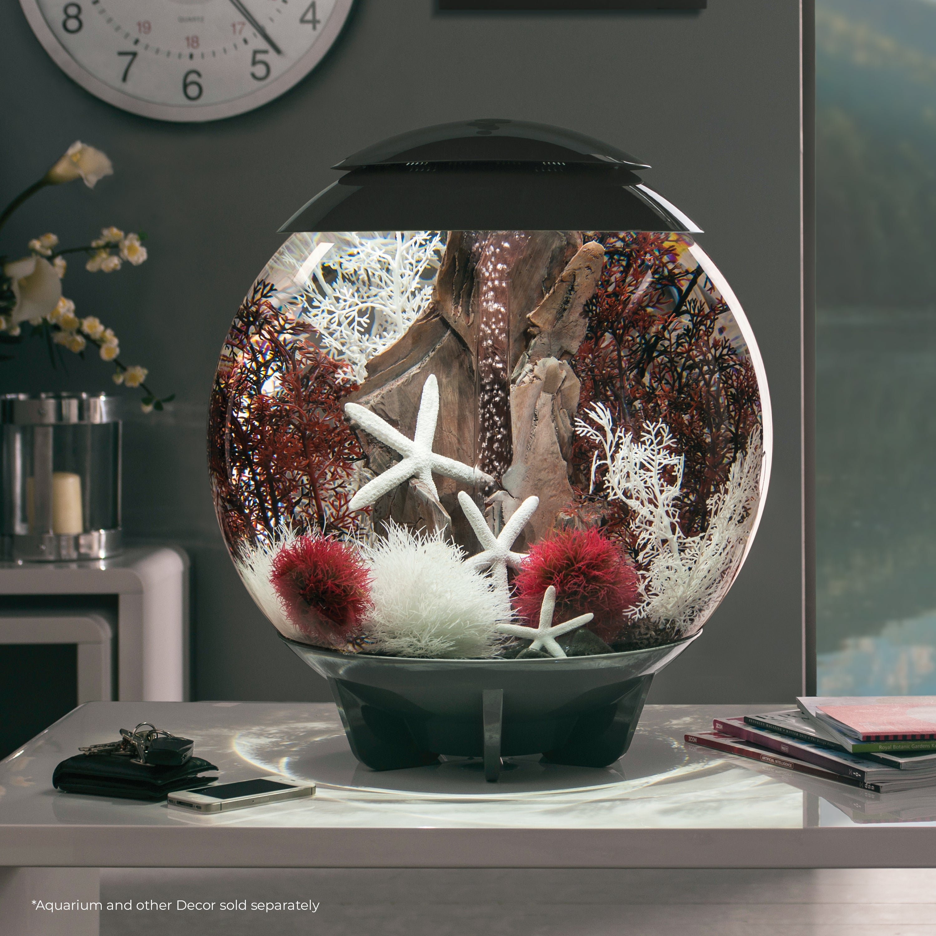 Large Red Slate Stack Sculpture In Use