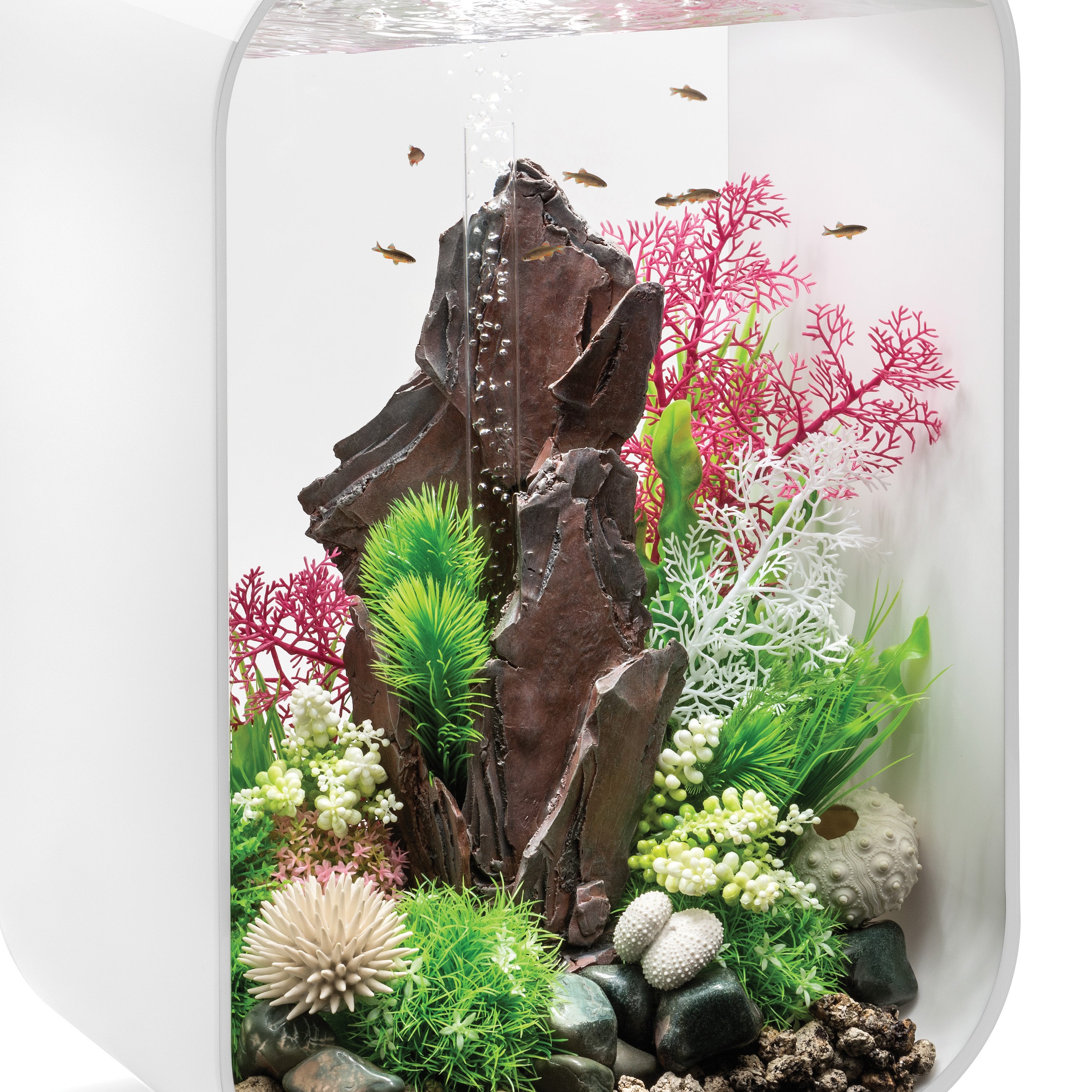 Large Red Slate Stack Sculpture In Use