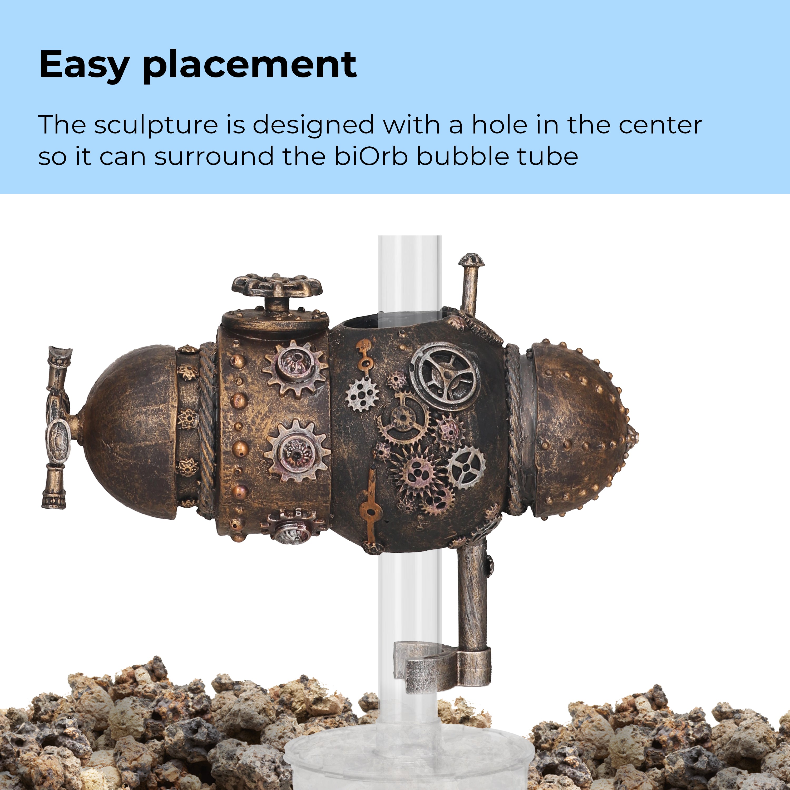 Medium Submarine Sculpture - Easy placement