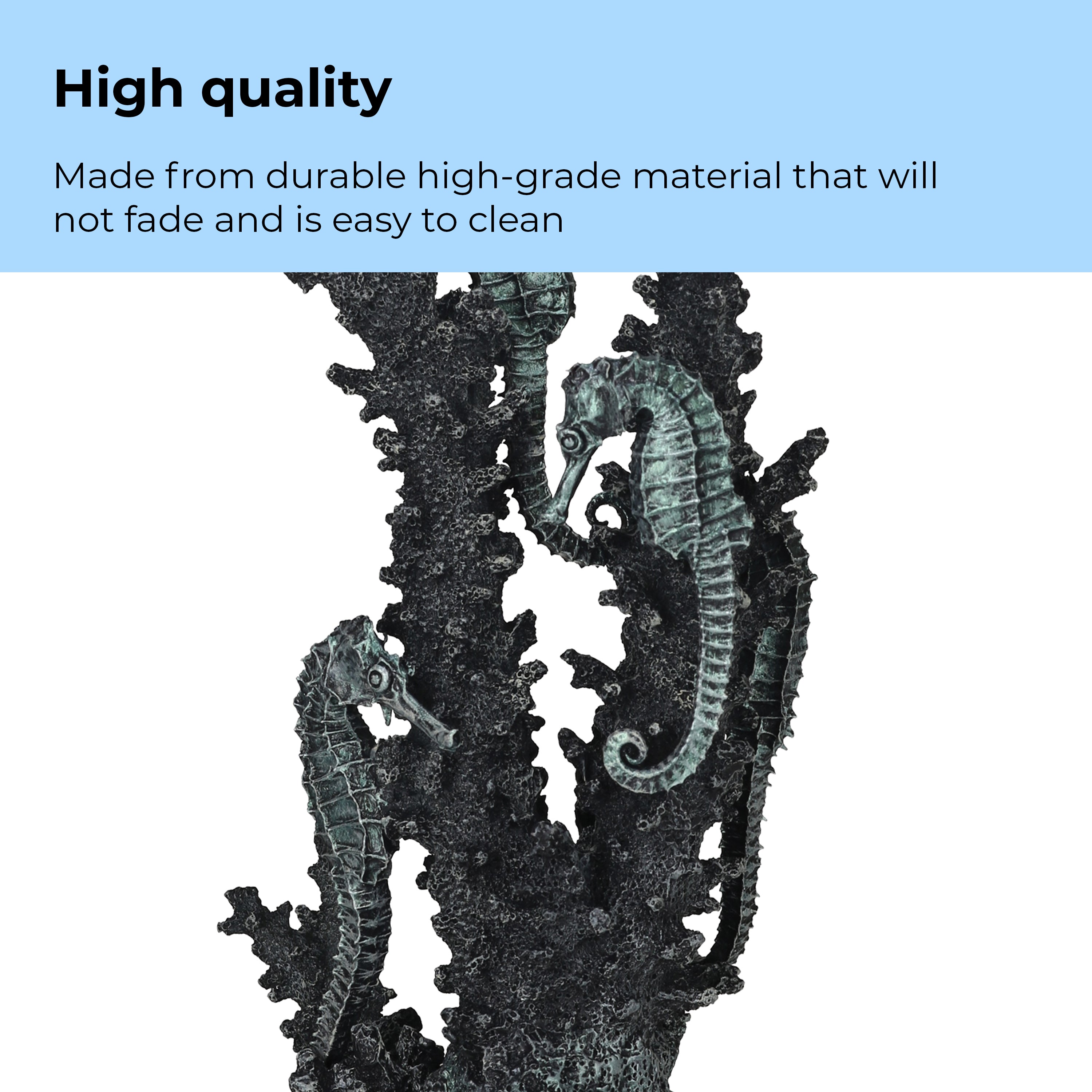 Medium Seahorses on Coral Sculpture - High quality