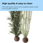 Large Grey & Green Ambulia Plant Set of 2 - High quality & easy to clean