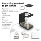 FLOW 15 Aquarium with Multi Colour LED Light - Everything you need to get started