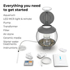 HALO 15 Aquarium with Multi Colour LED Light - Everything you need to get started