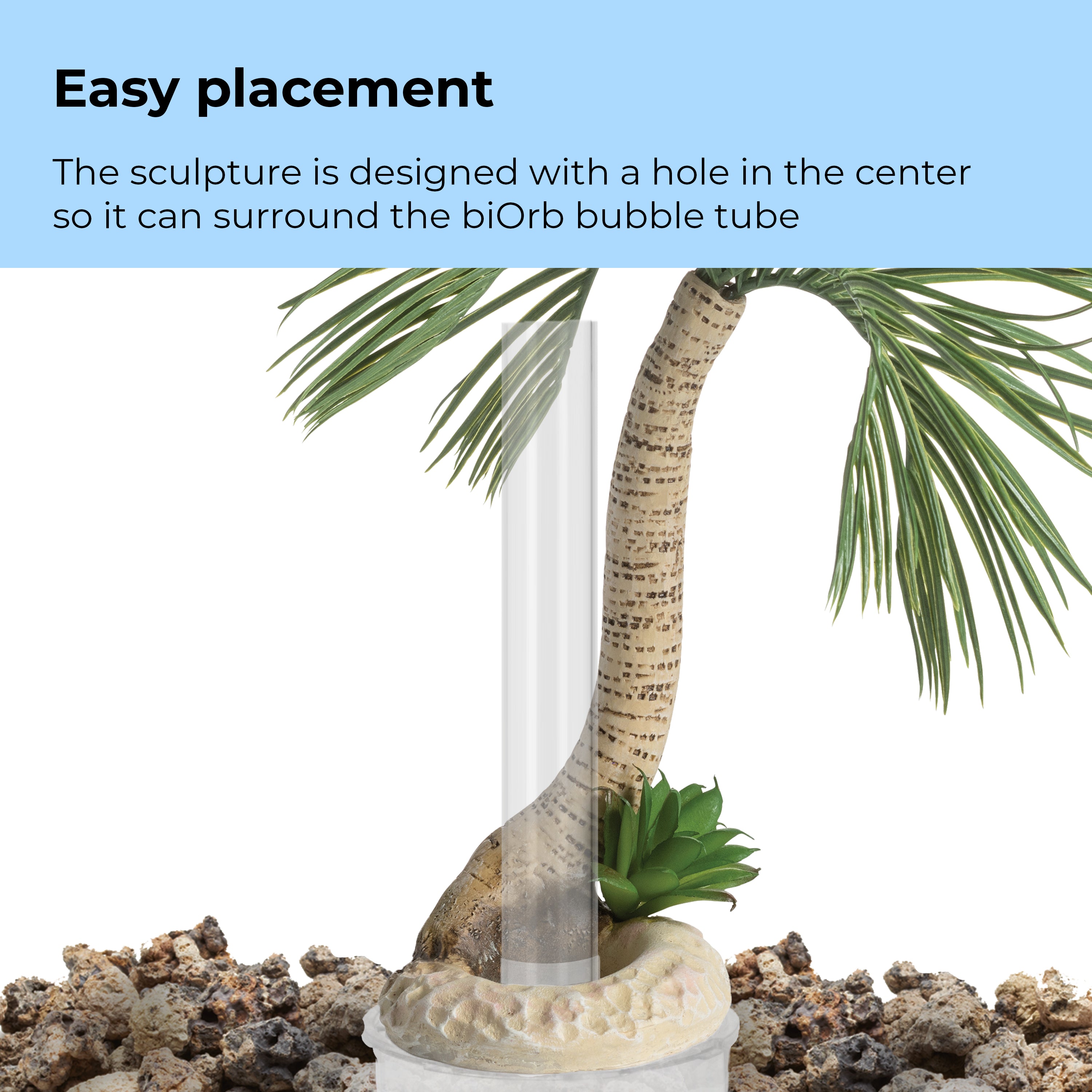Large Seychelles Palm Tree Sculpture - Easy placement