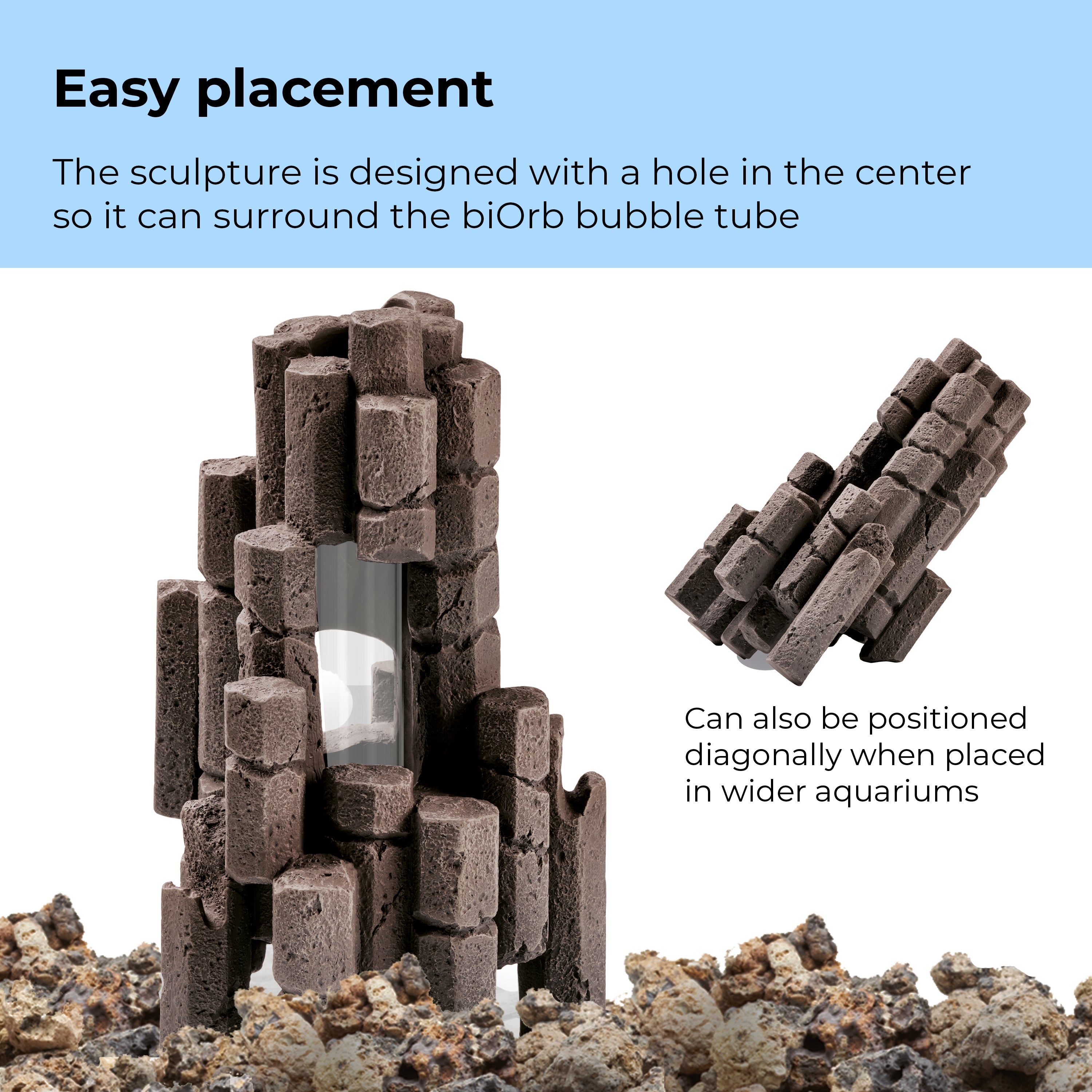 Volcanic Stone Sculpture Easy Placement