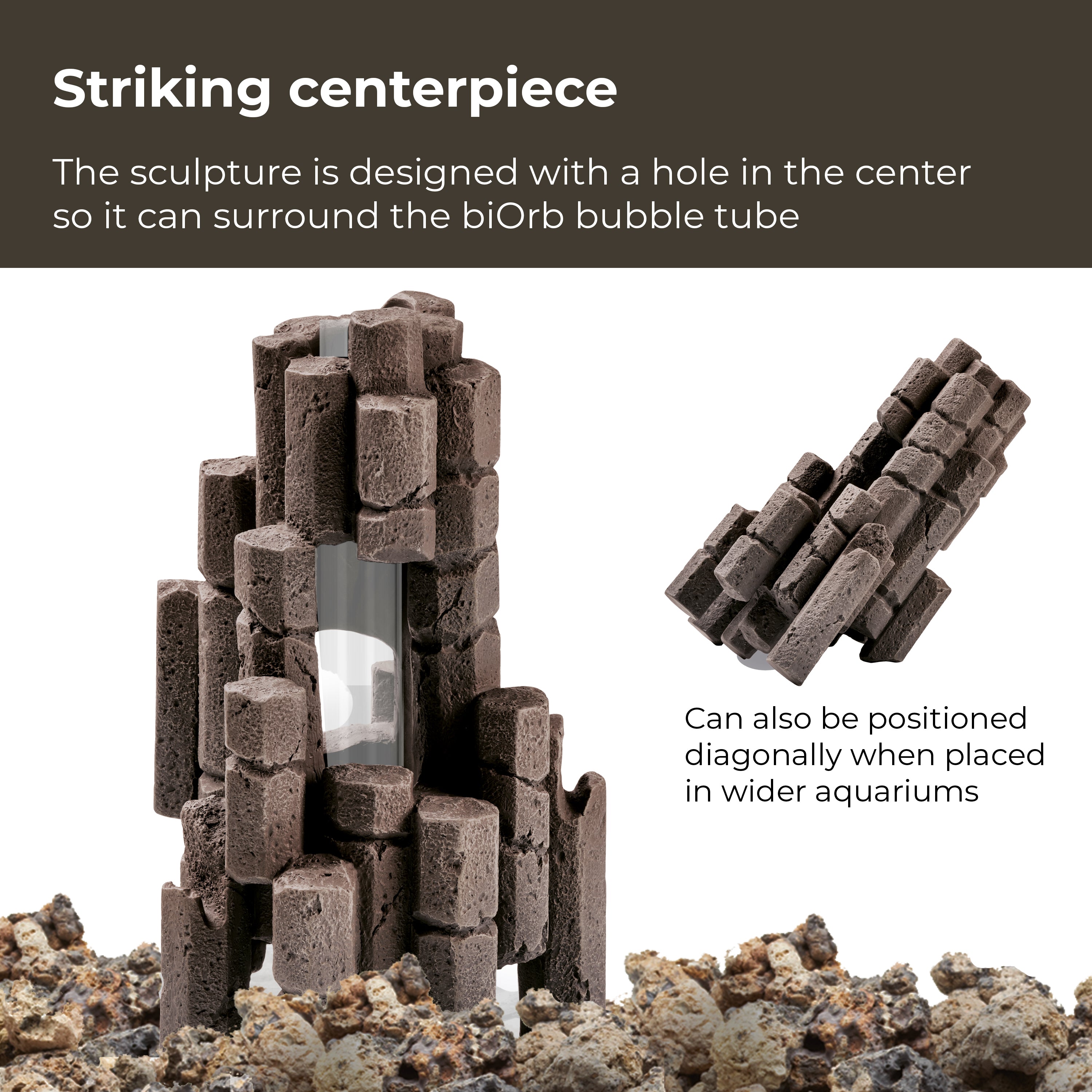 Volcanic Stone Décor Set Striking Centerpiece