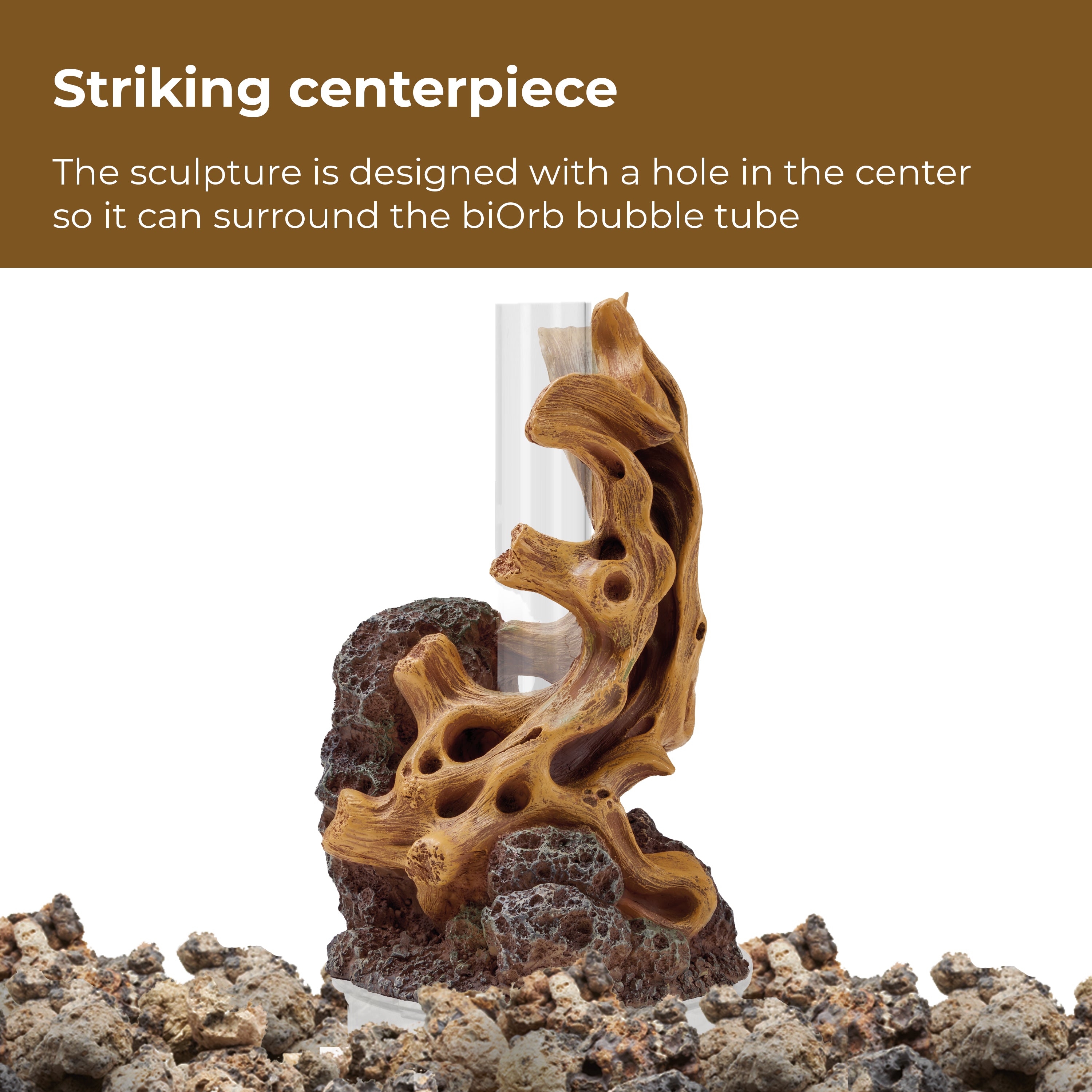 Wood on Stone Décor Set Striking Centerpiece