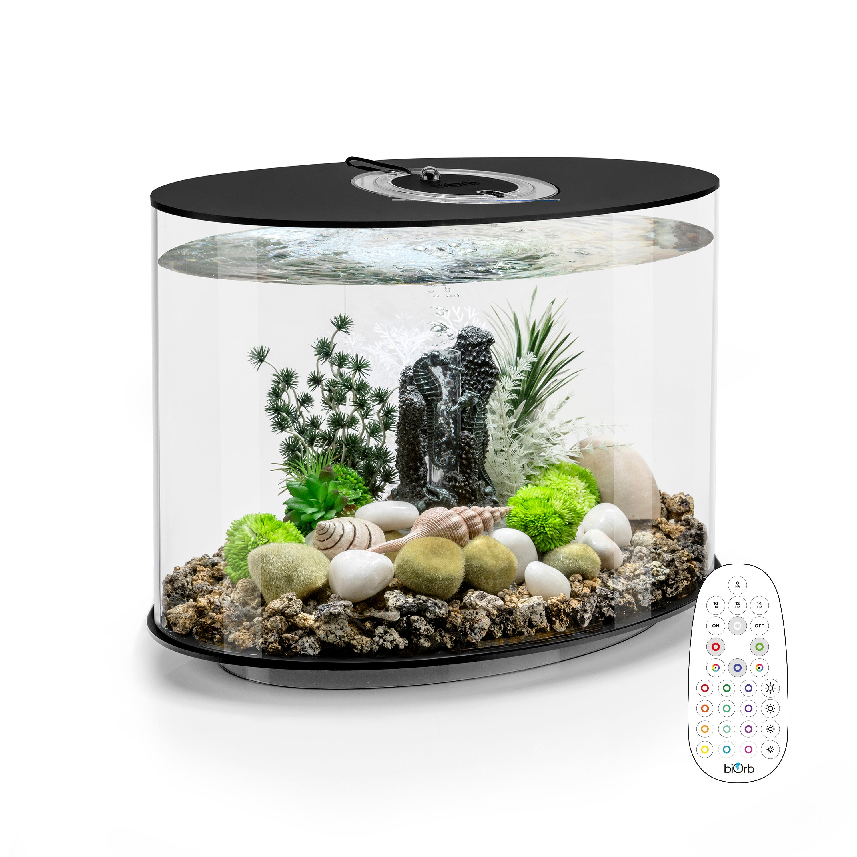 LOOP 30 Aquarium with Multi Colour LED Light - Black