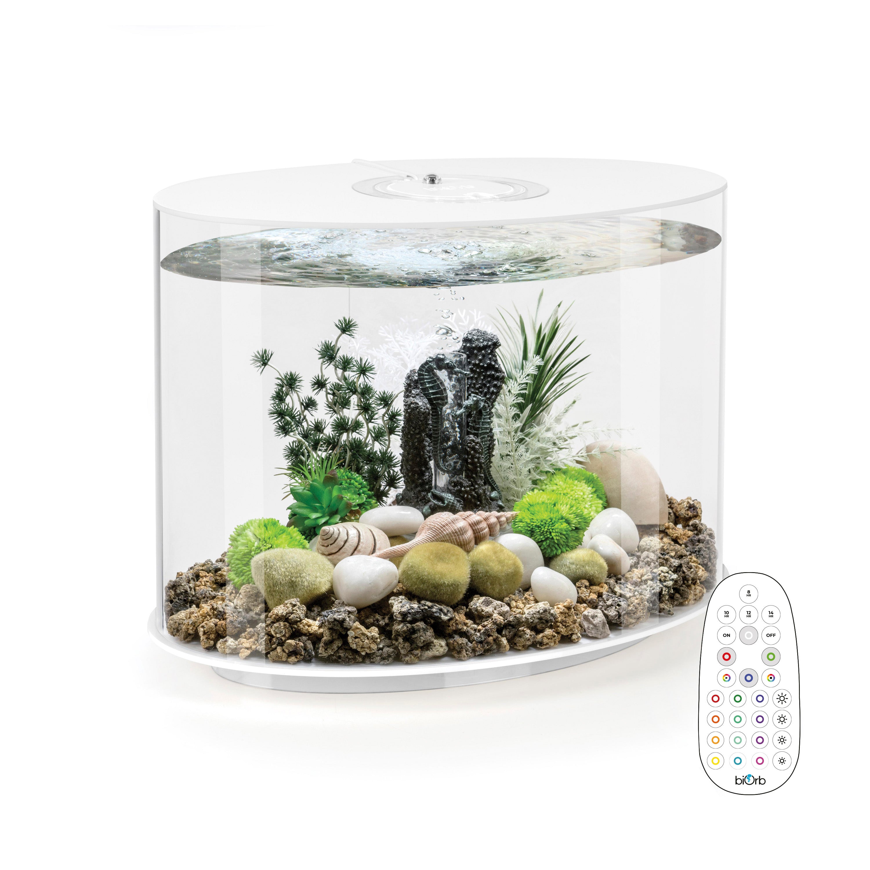 LOOP 30 Aquarium with Multi Colour LED Light - White