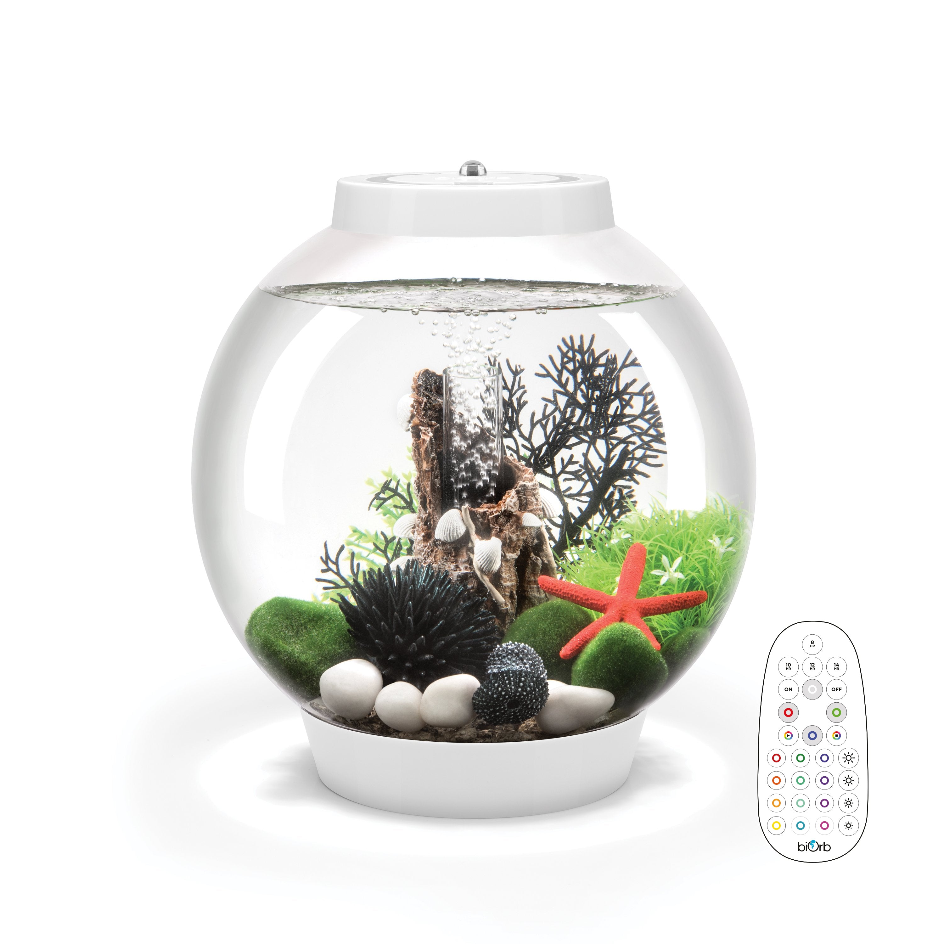 CLASSIC 15 Aquarium with Multi Colour LED Light - White