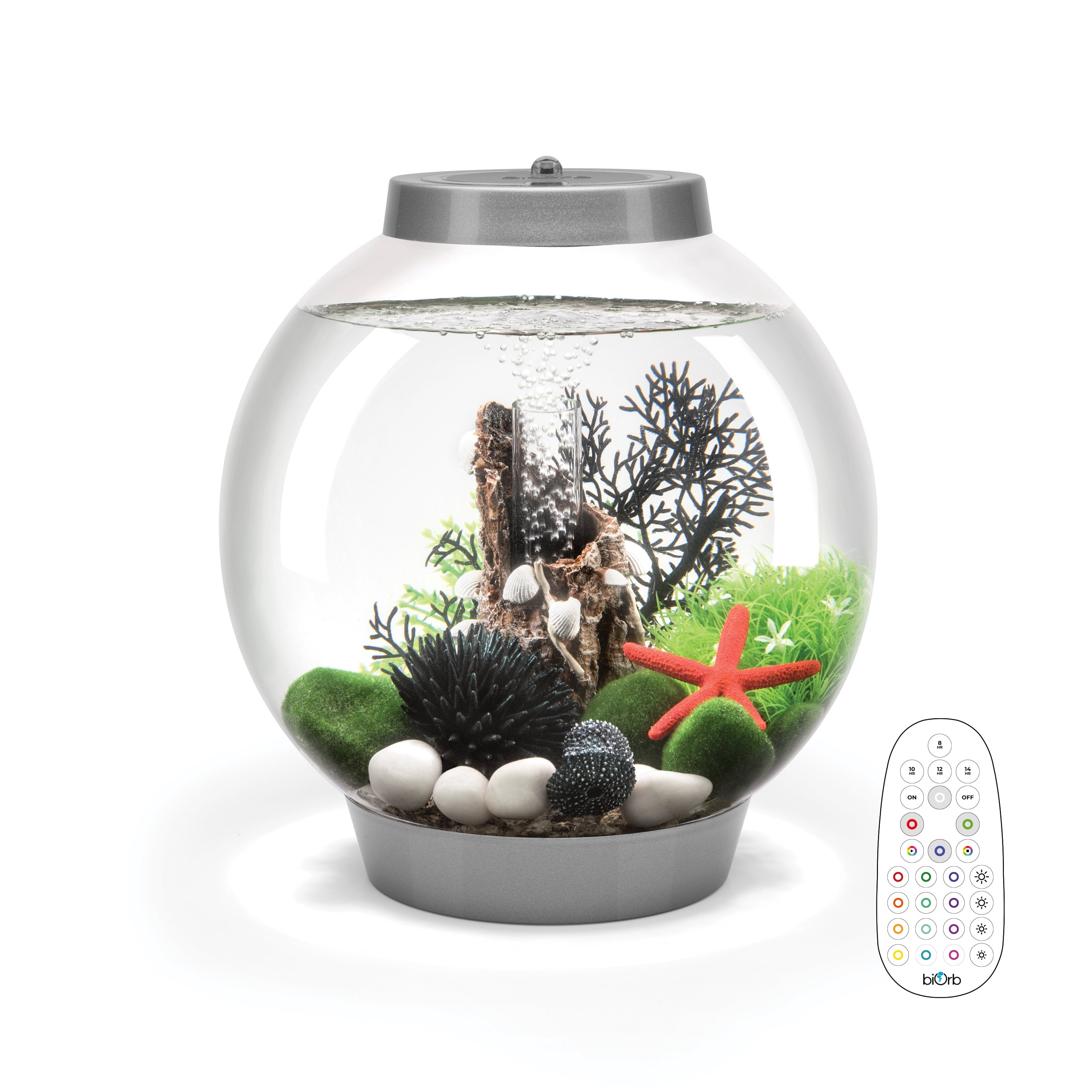 CLASSIC 15 Aquarium with Multi Colour LED Light - Silver