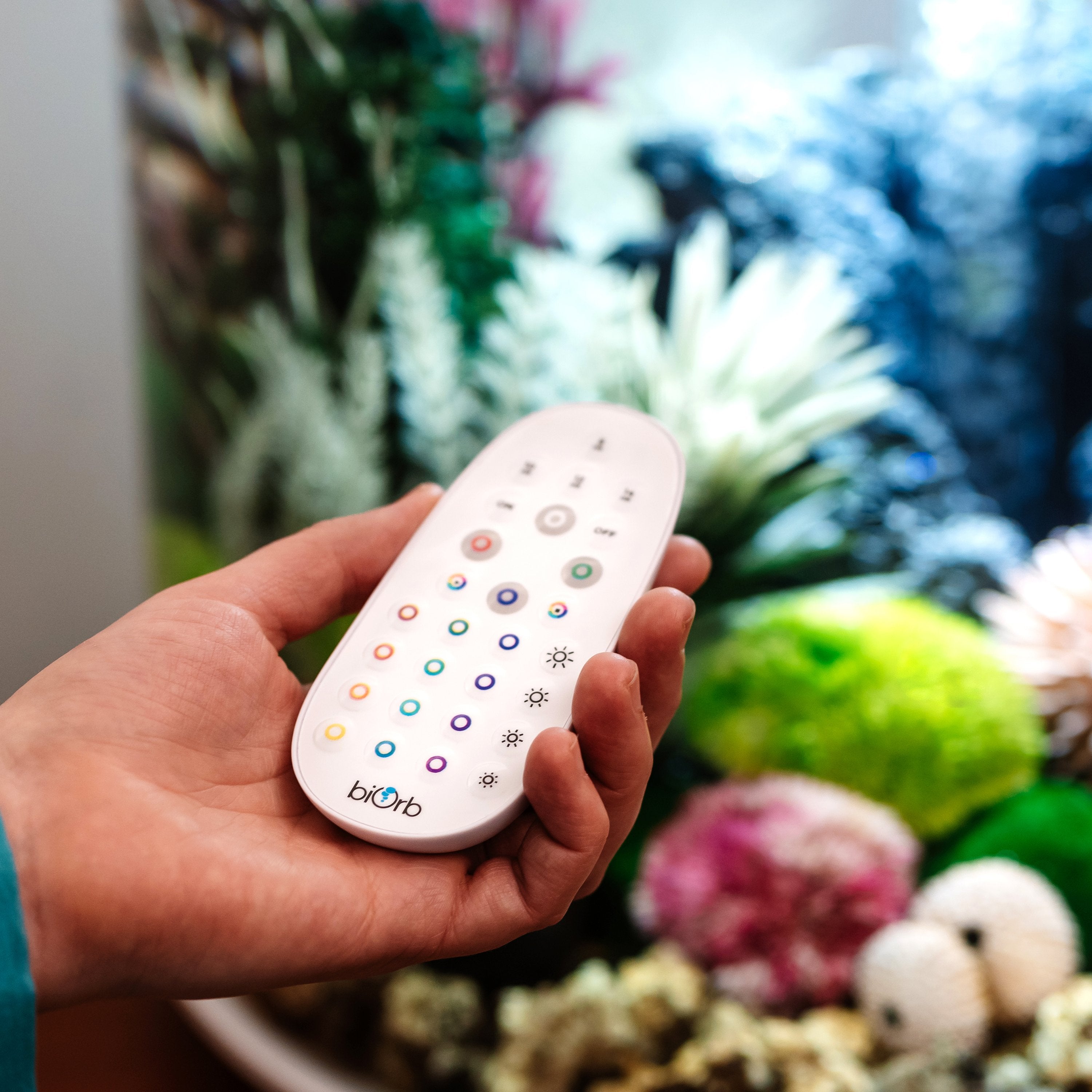 biOrb Multi-Color Remote (MCR) in use