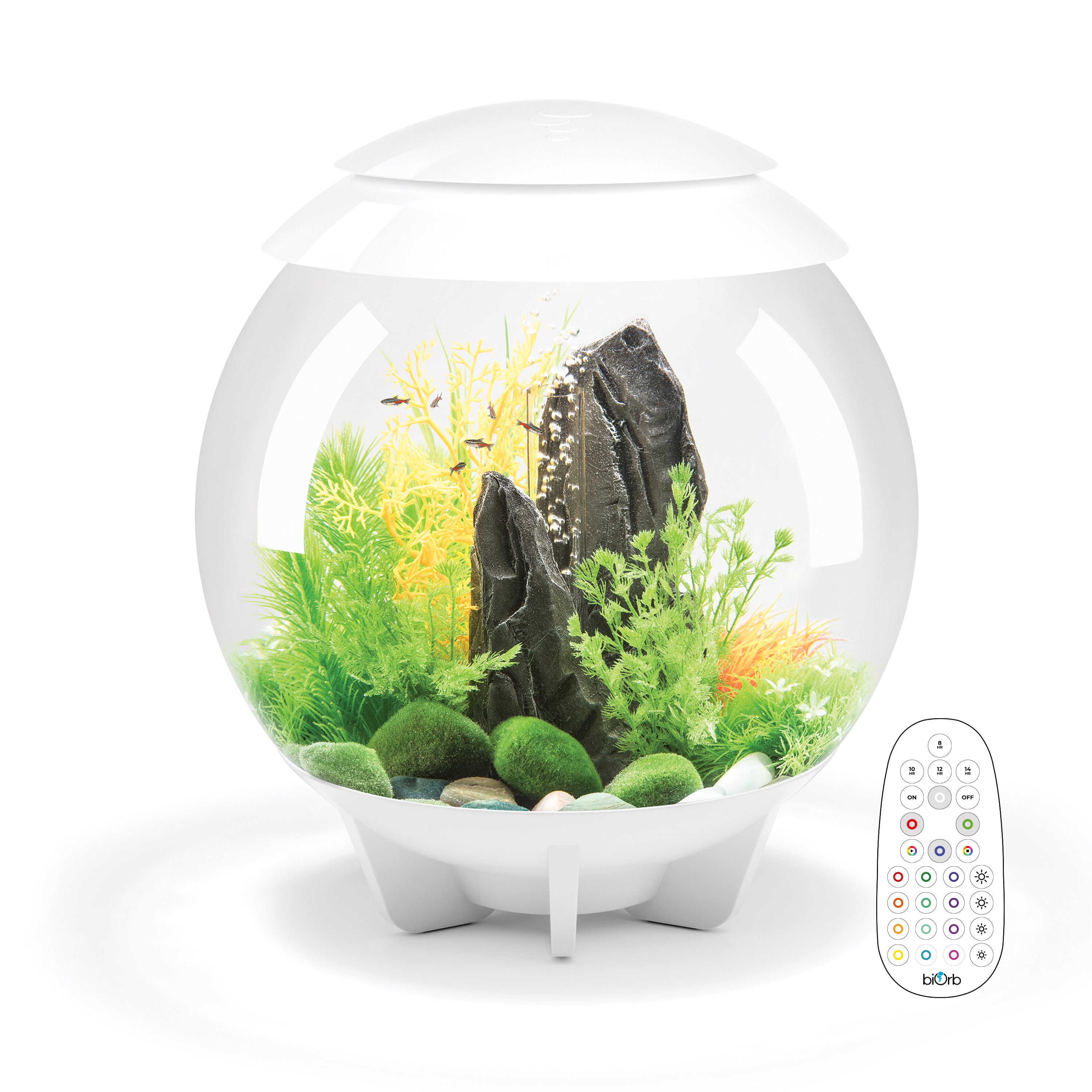 HALO 30 Aquarium with Multi Colour LED Light - White