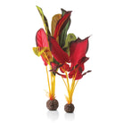 Large Green & Red Silk Plant Set of 2