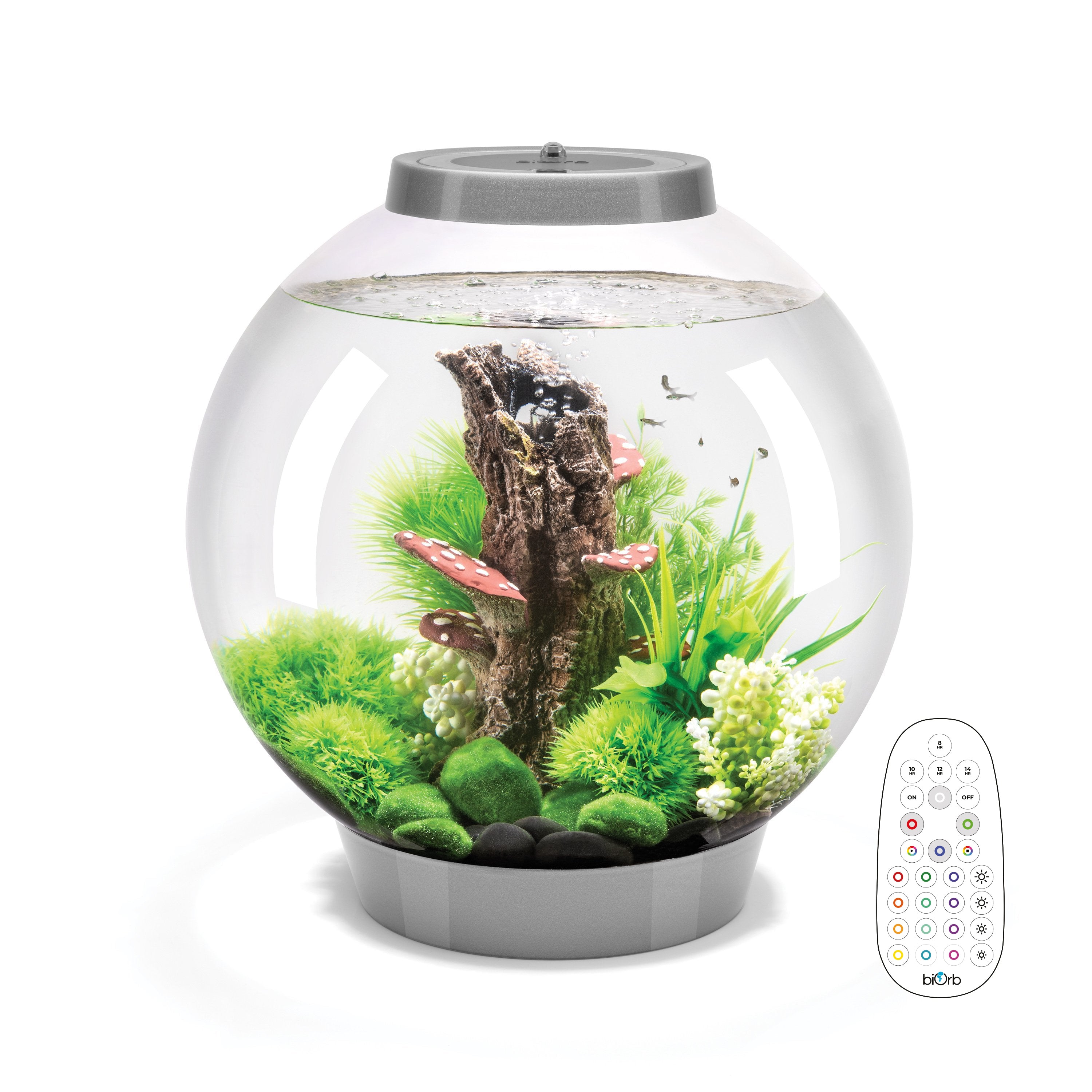CLASSIC 30 Aquarium with Multi Colour LED Light - Silver