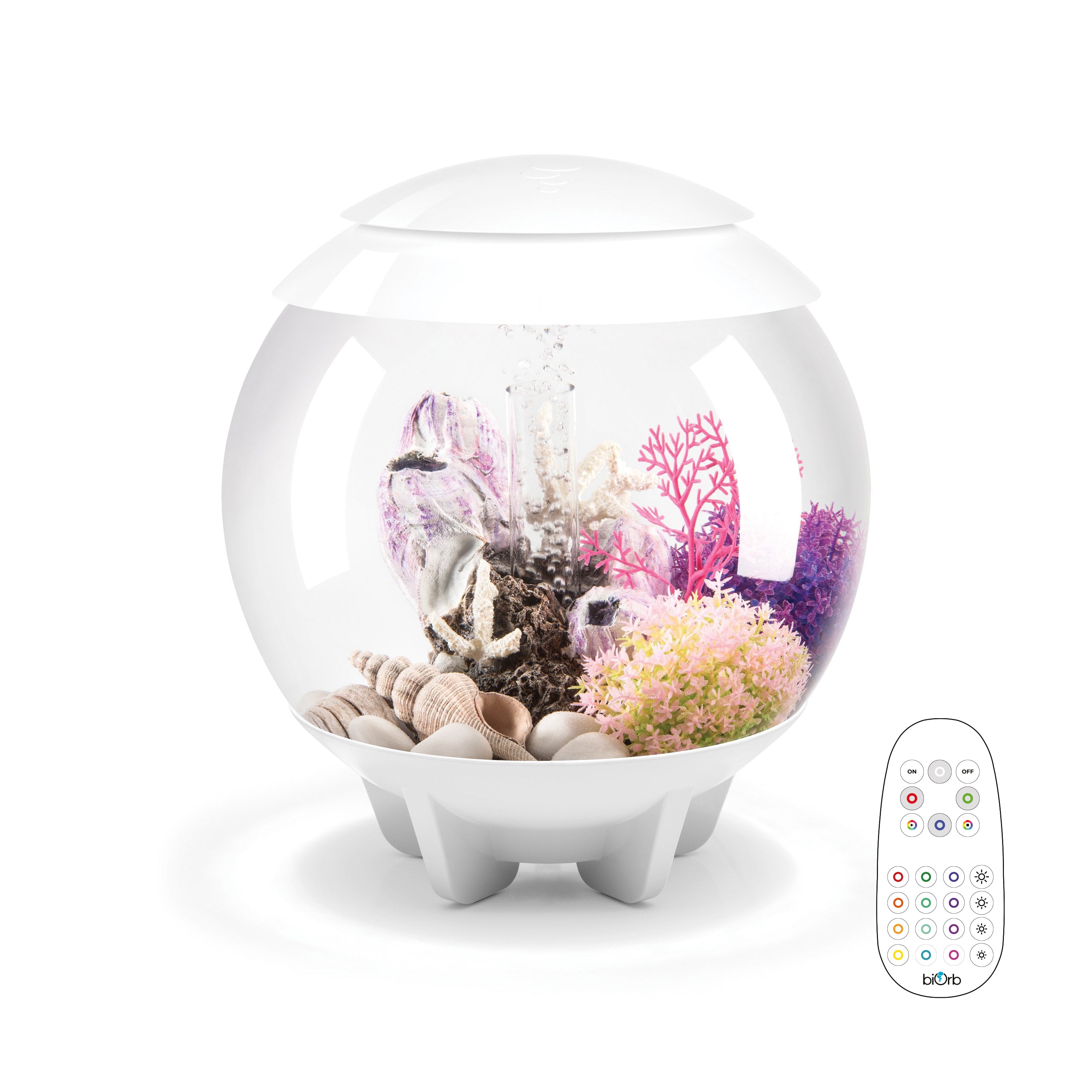 HALO 15 Aquarium with Multi Colour LED Light - White