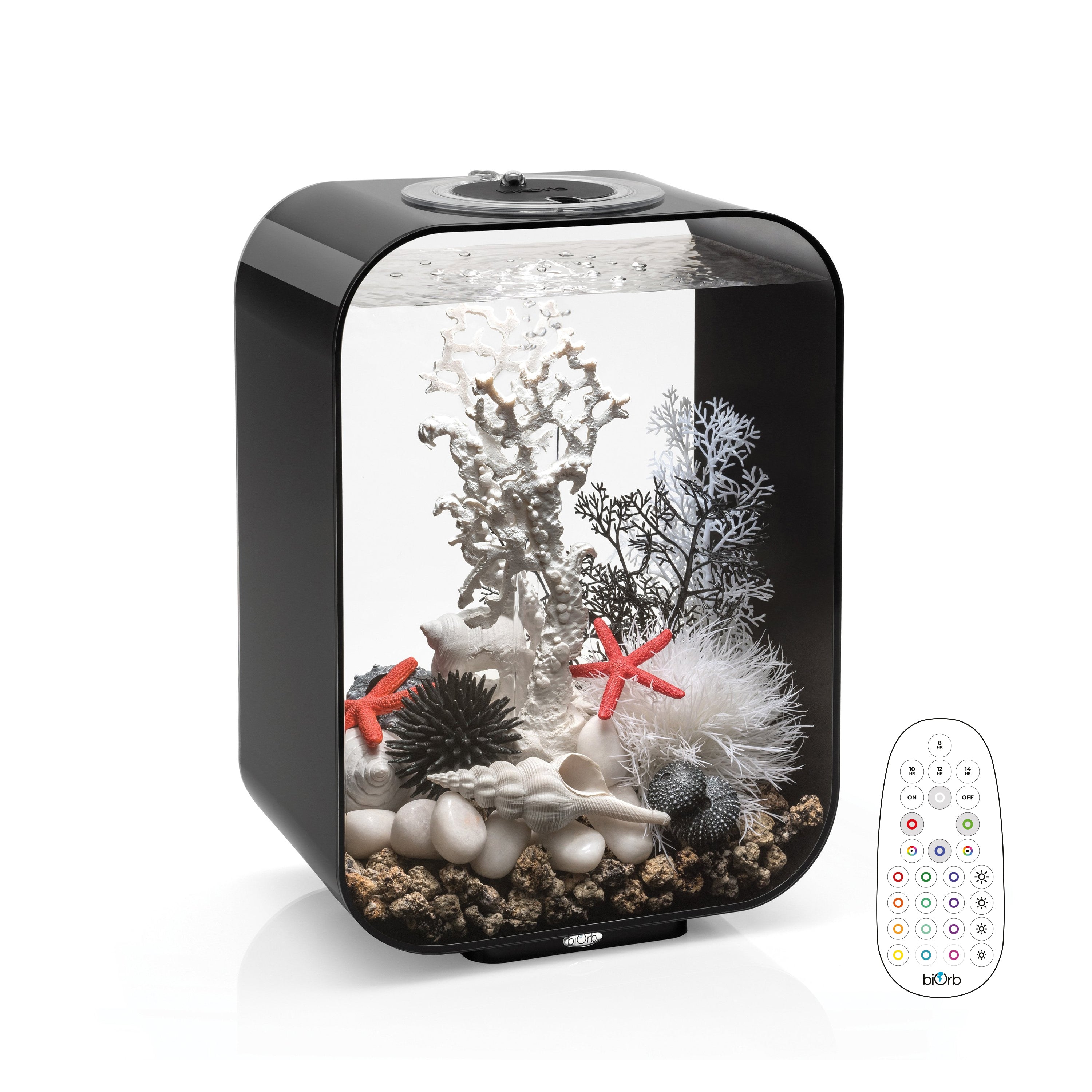 LIFE 15 Aquarium with Multi Colour LED Light - Black