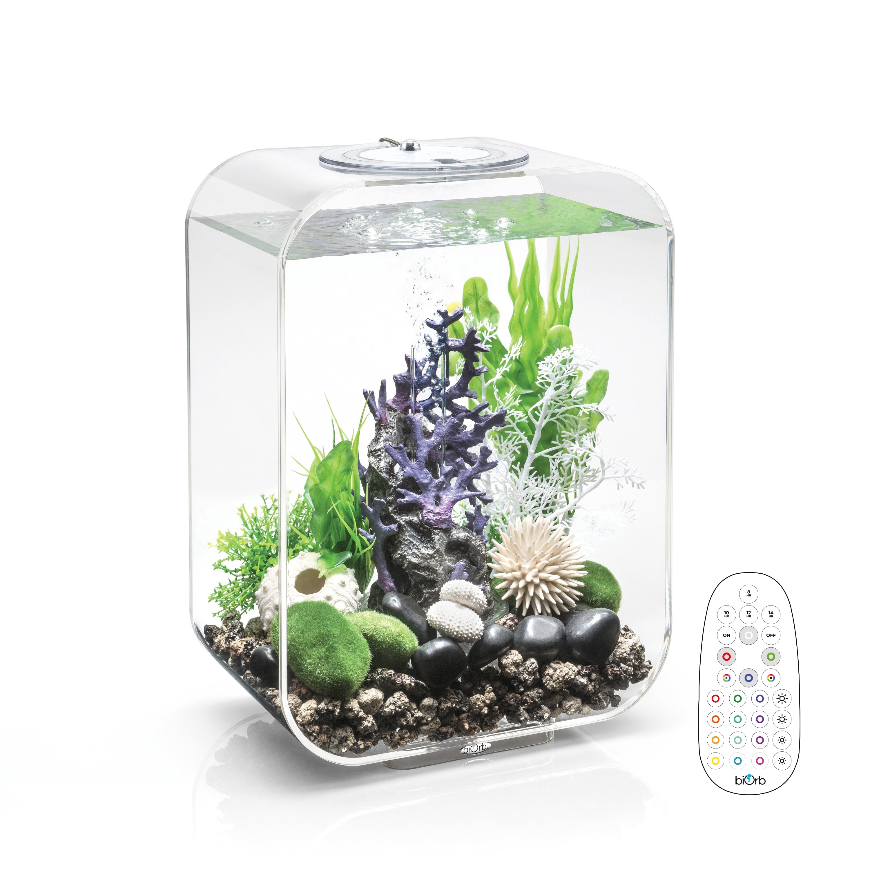 LIFE 15 Aquarium with Multi Colour LED Light - Transparent