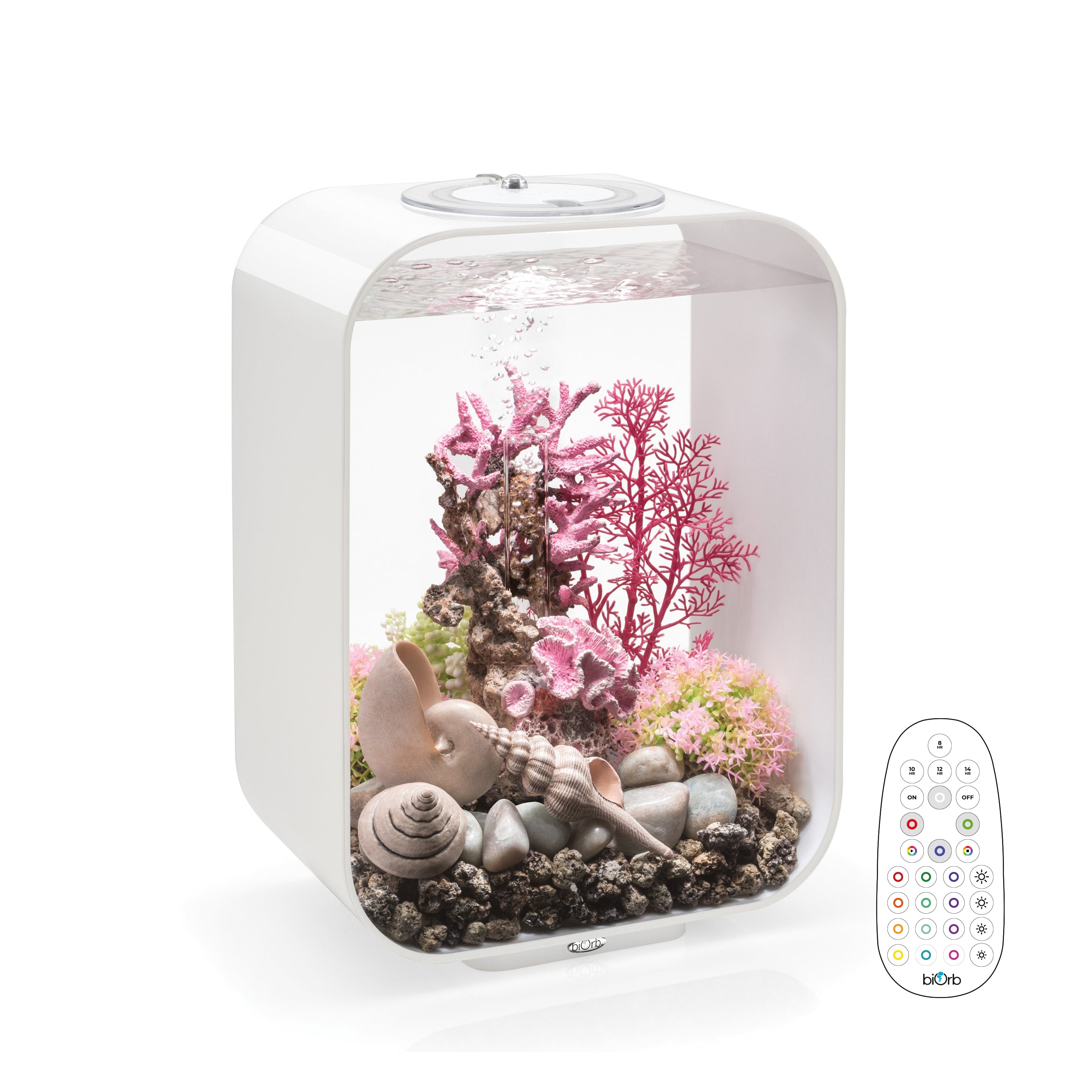 LIFE 15 Aquarium with Multi Colour LED Light - White