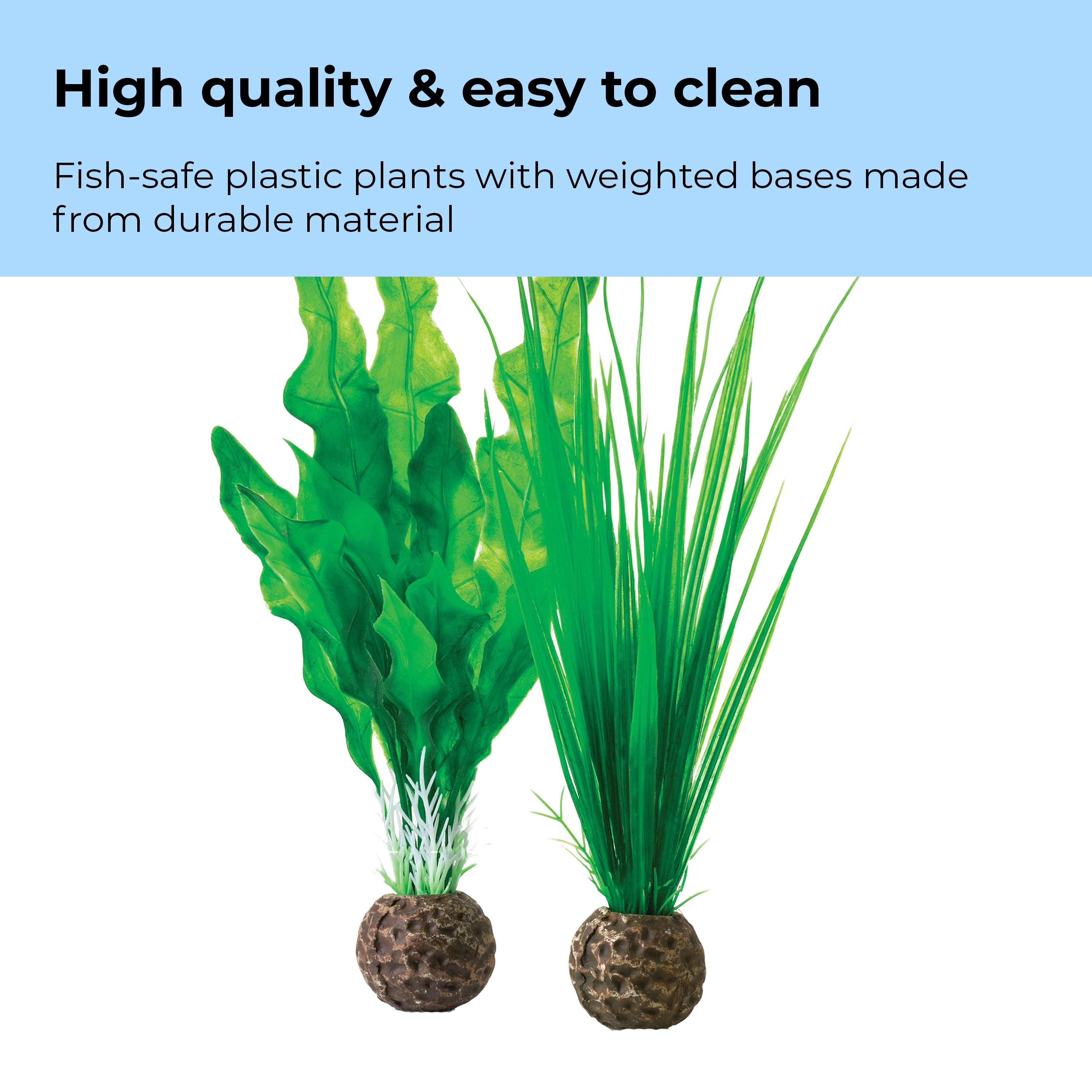 Small Green Easy Plant Set of 2 - High quality & easy to clean