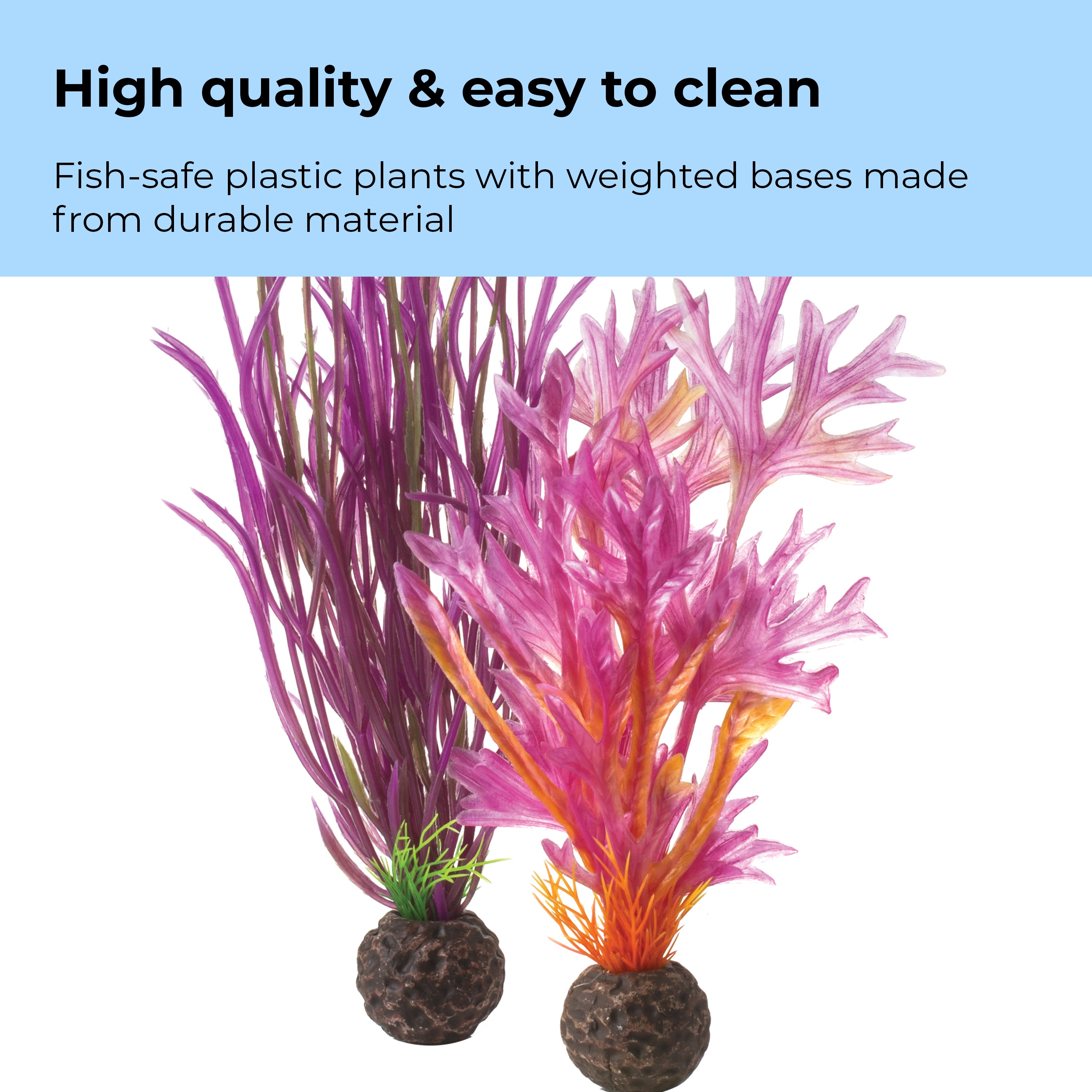 Medium Red & Pink Plant Set of 2 - High quality & easy to clean