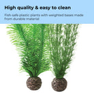Small Green Feather Fern Plant Set of 2 - High quality & easy to clean