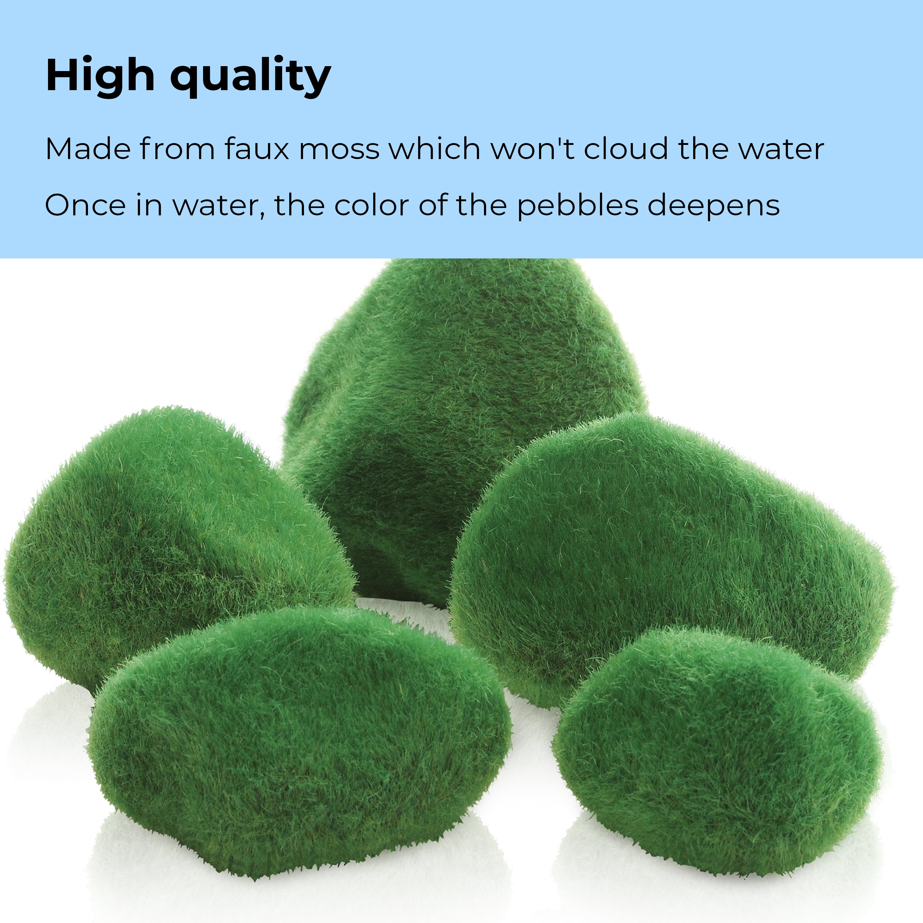 Moss Pebbles Set - High Quality