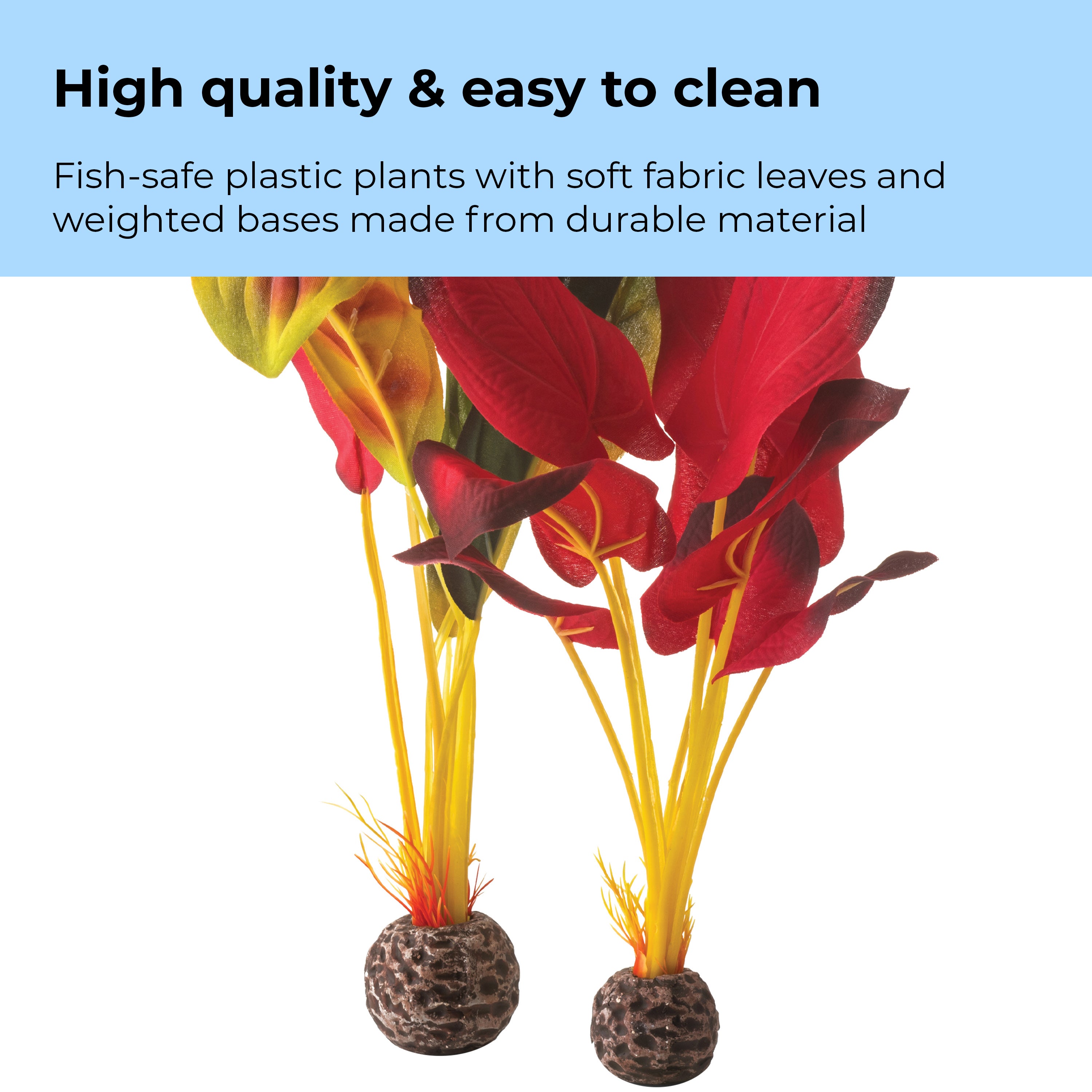 Large Green & Red Silk Plant Set of 2 - High quality & easy to clean