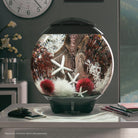 Large Red Slate Stack Sculpture In Use