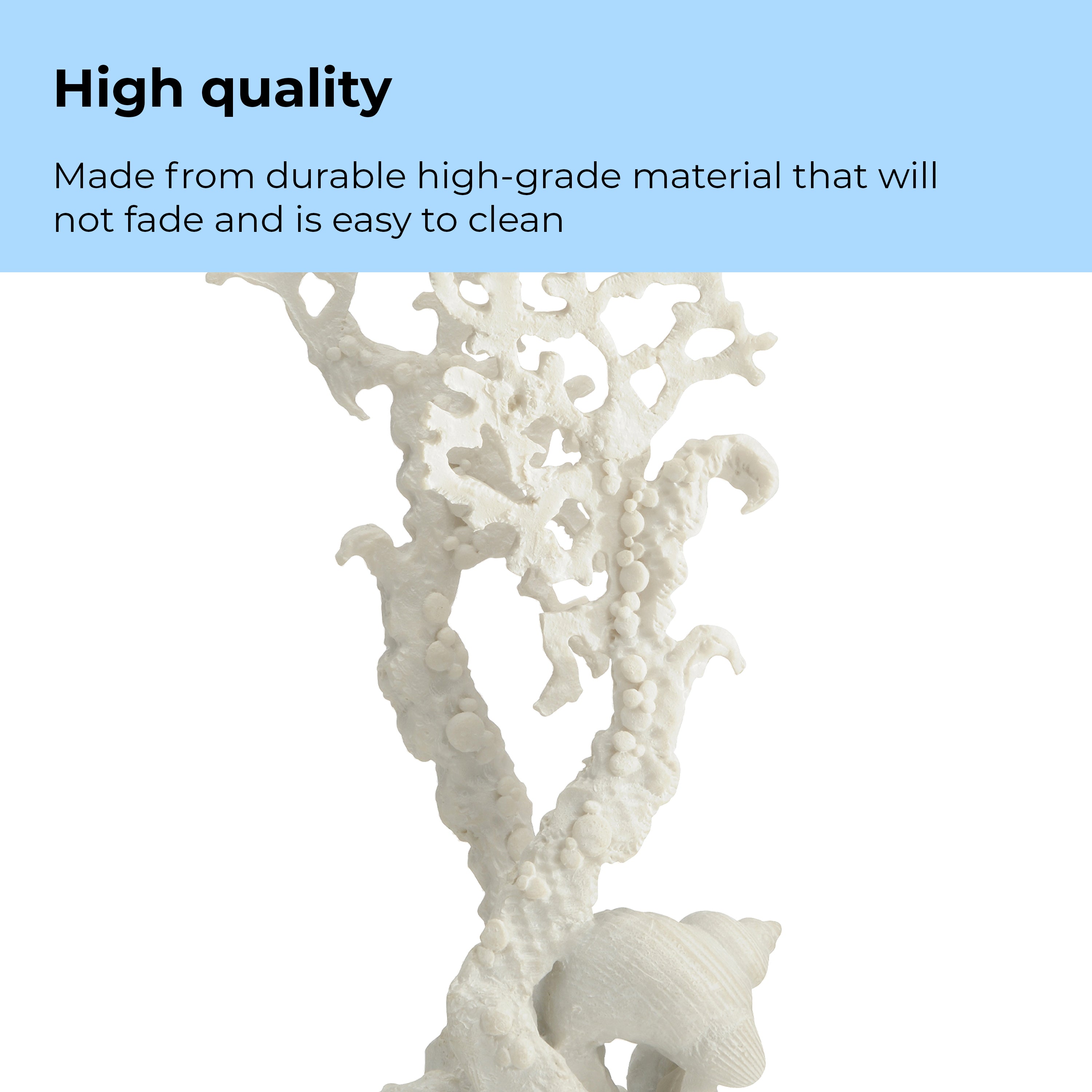 Medium White Fan Coral Sculpture - High quality