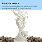 Medium White Fan Coral Sculpture - Easy placement