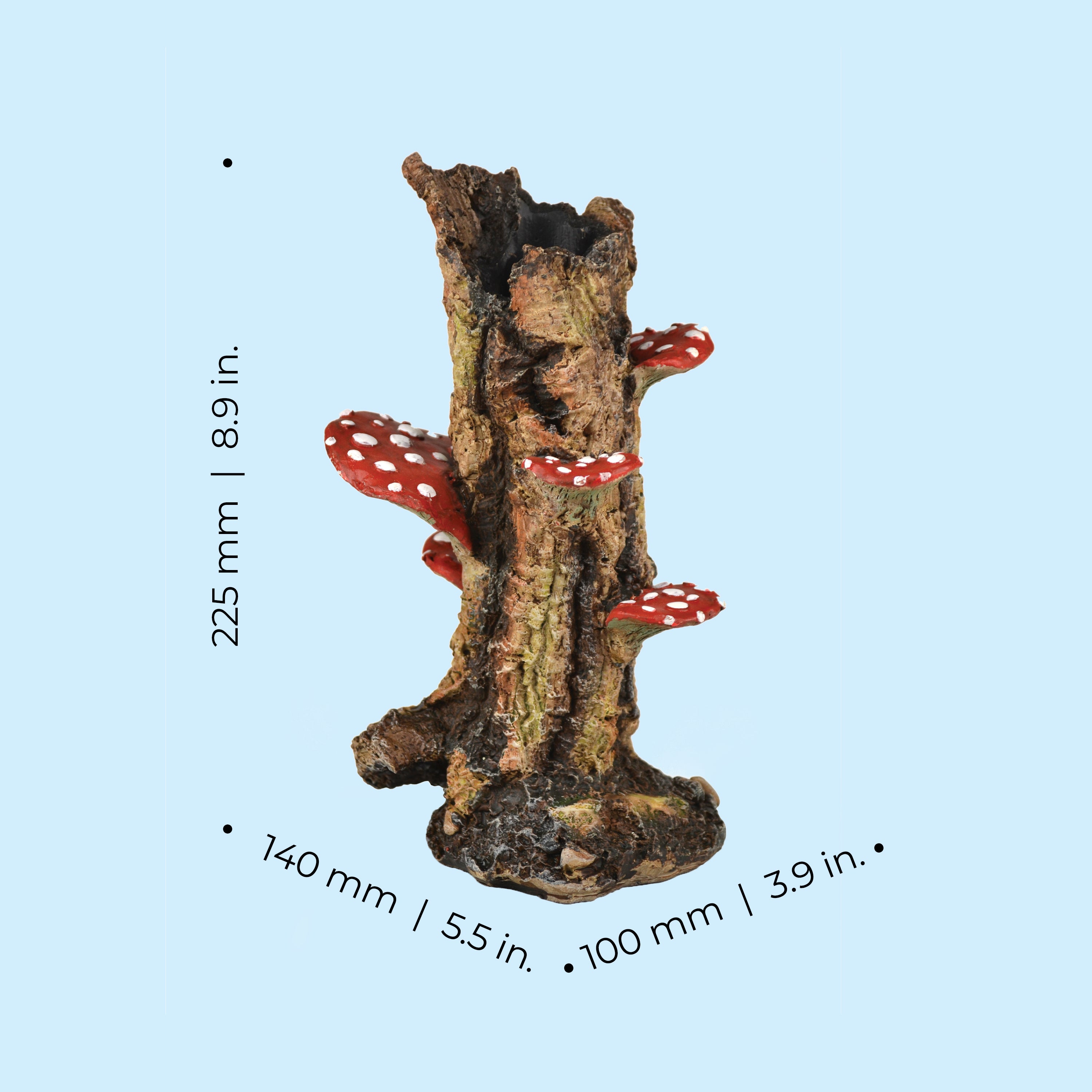 Mushroom on Trunk Sculpture - Dimensions