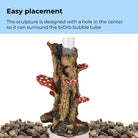 Mushroom on Trunk Sculpture - Easy placement