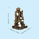 Small Shells on Bark Sculpture - Dimensions