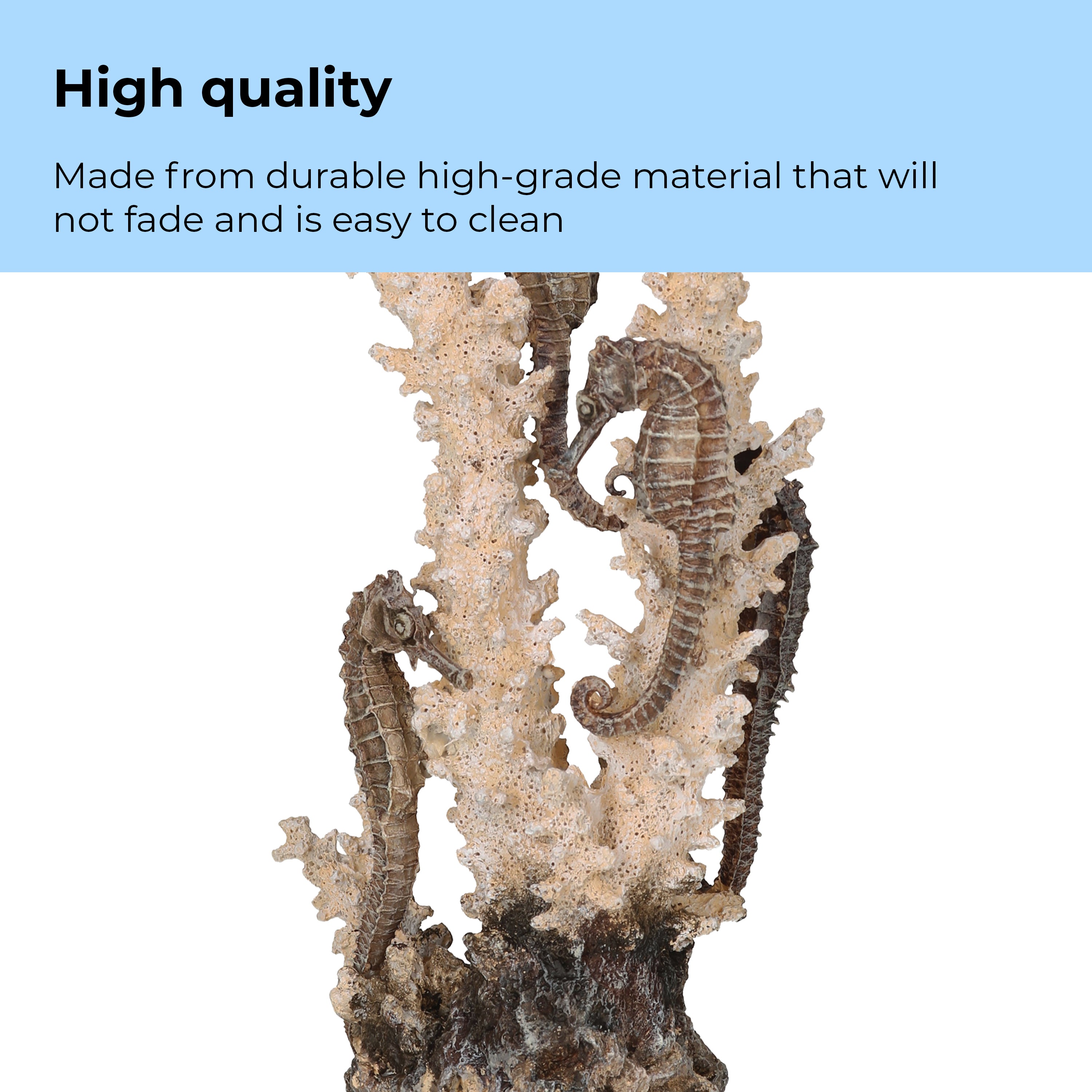 Medium Seahorses on Coral Sculpture - High quality