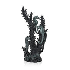 Medium Seahorses on Coral Sculpture - Metallic Black