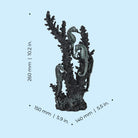Medium Seahorses on Coral Sculpture - Dimensions