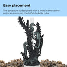Medium Seahorses on Coral Sculpture - Easy placement