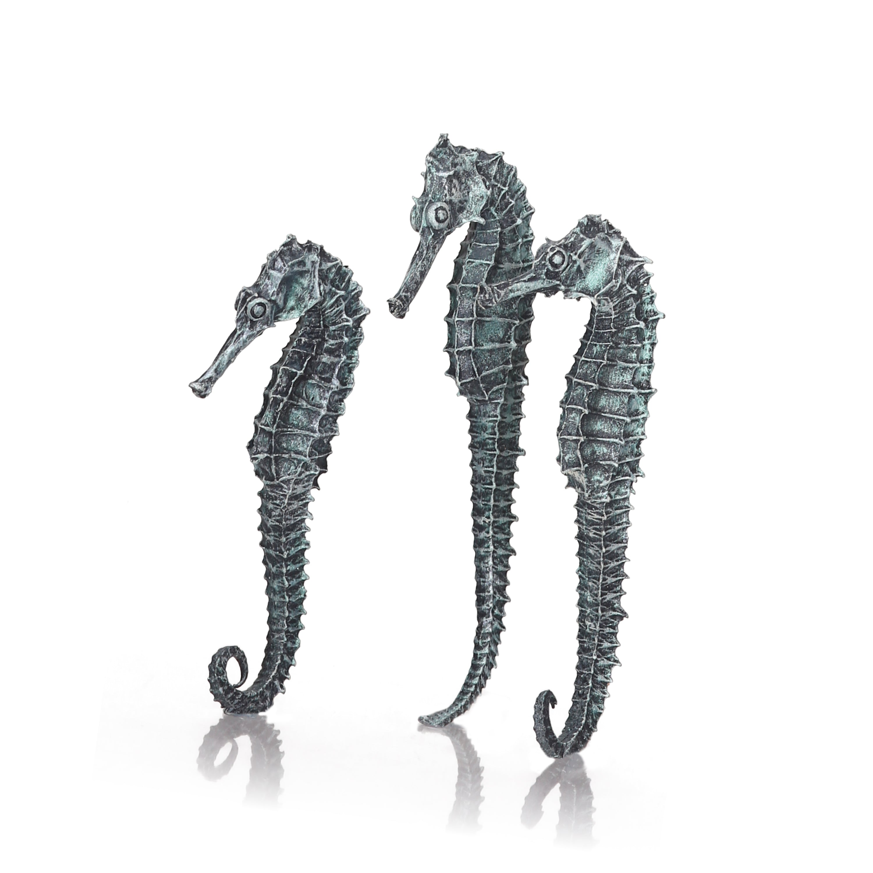 Seahorse Set of 3 - Metallic Black