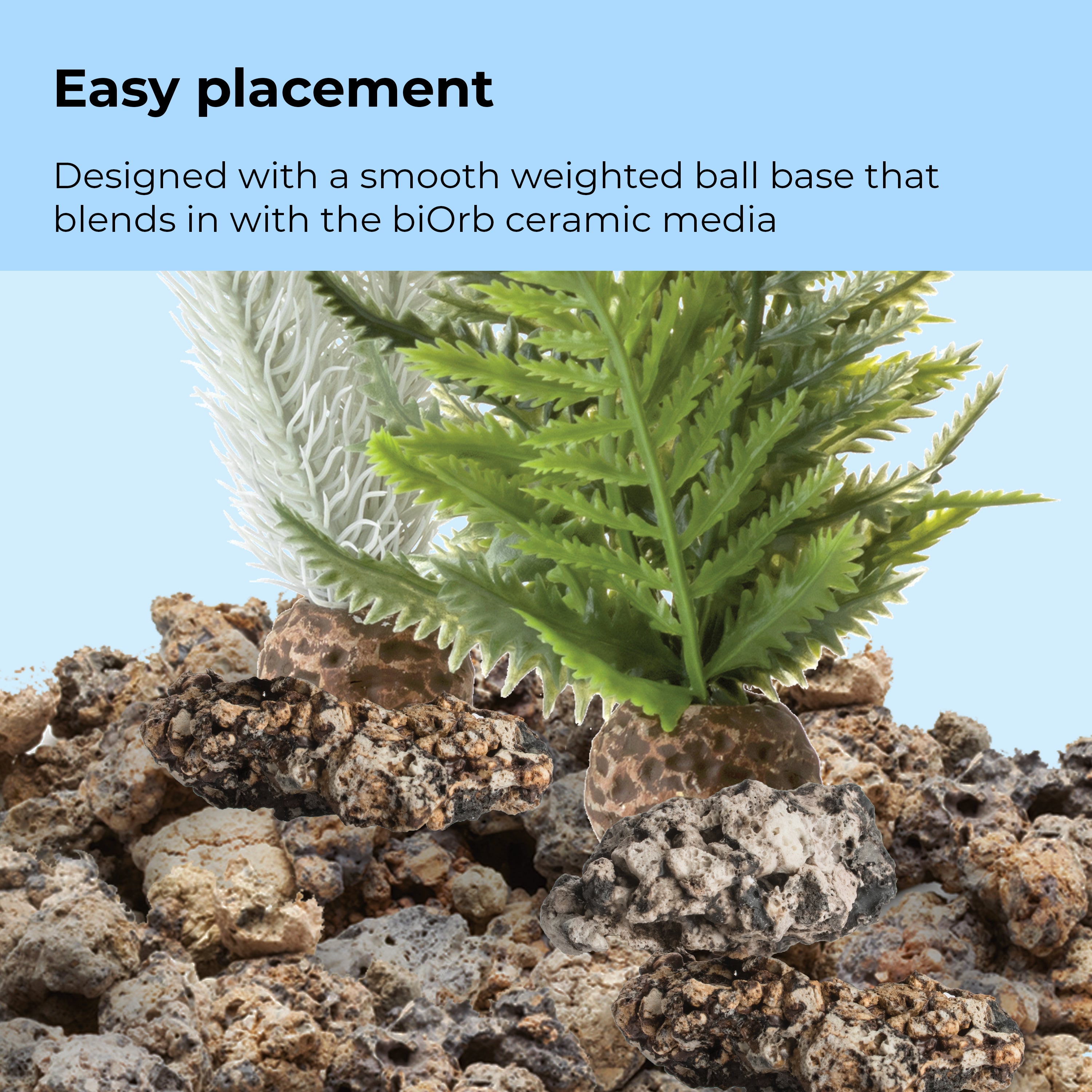 Small Grey & Green Thistle Fern Plant Set of 2 - Easy placement