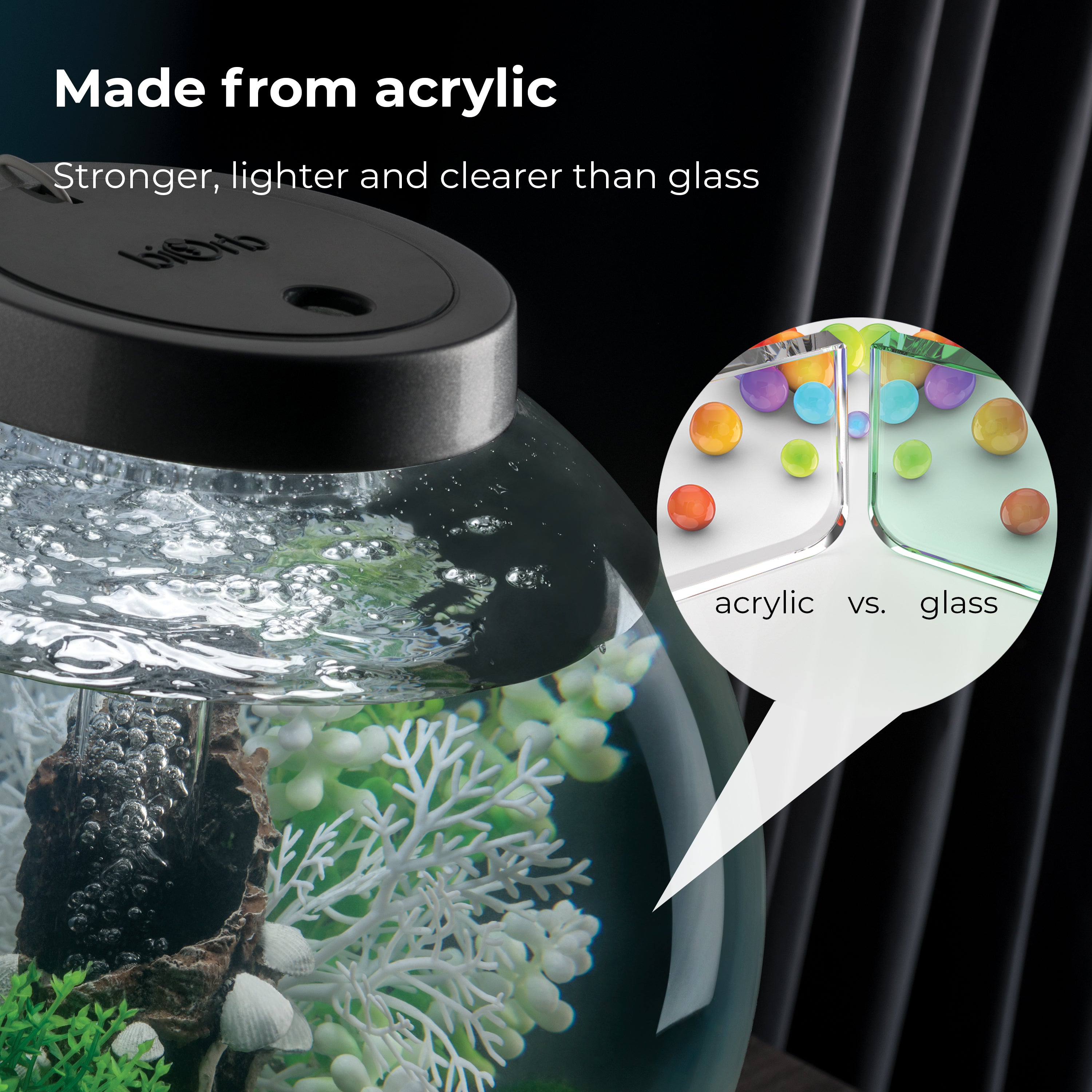 CLASSIC 15 Aquarium with Standard White LED Light - Made from acrylic