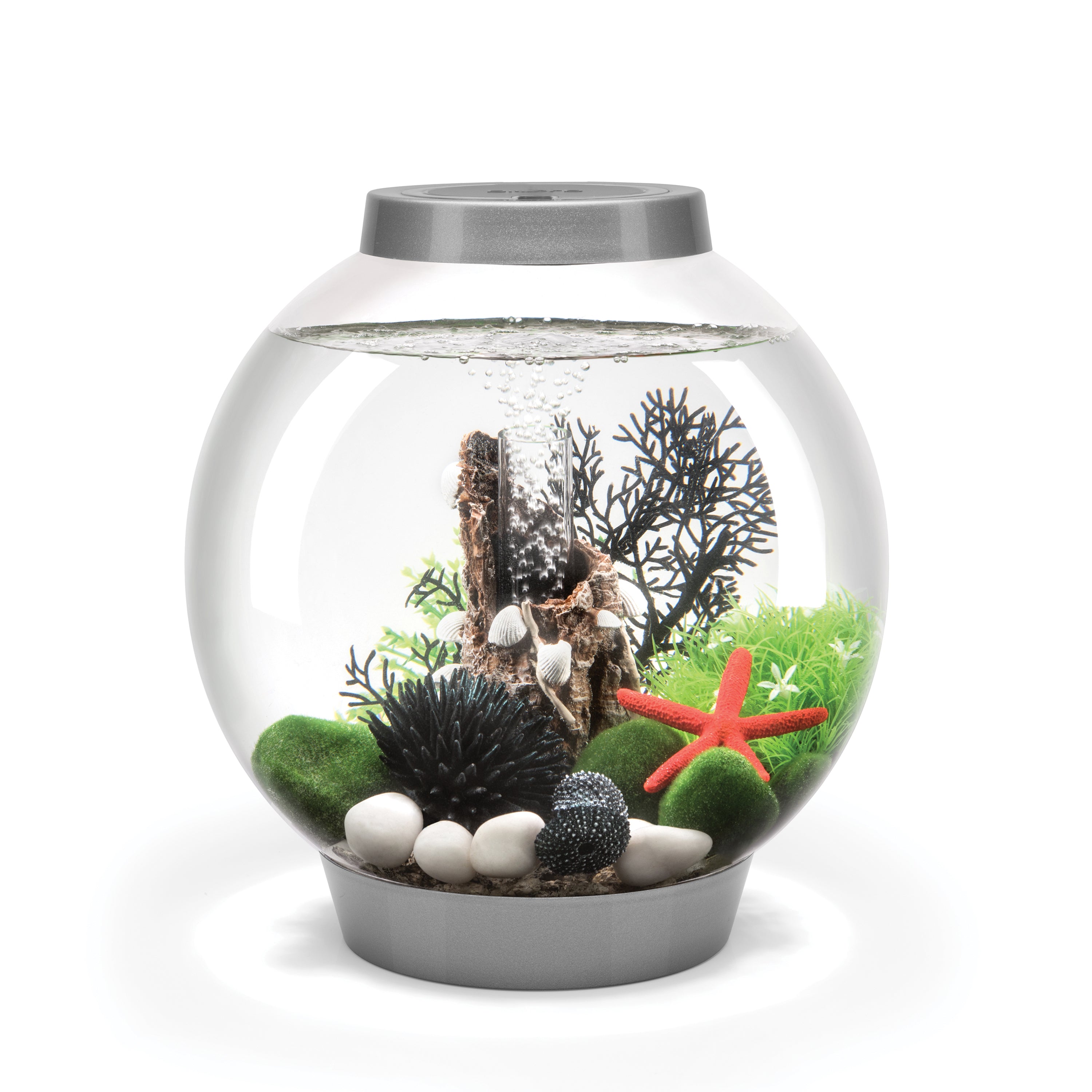 CLASSIC 15 Aquarium with Standard White LED Light - Silver