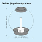 CLASSIC 30 Aquarium with Standard White LED Light - Dimensions