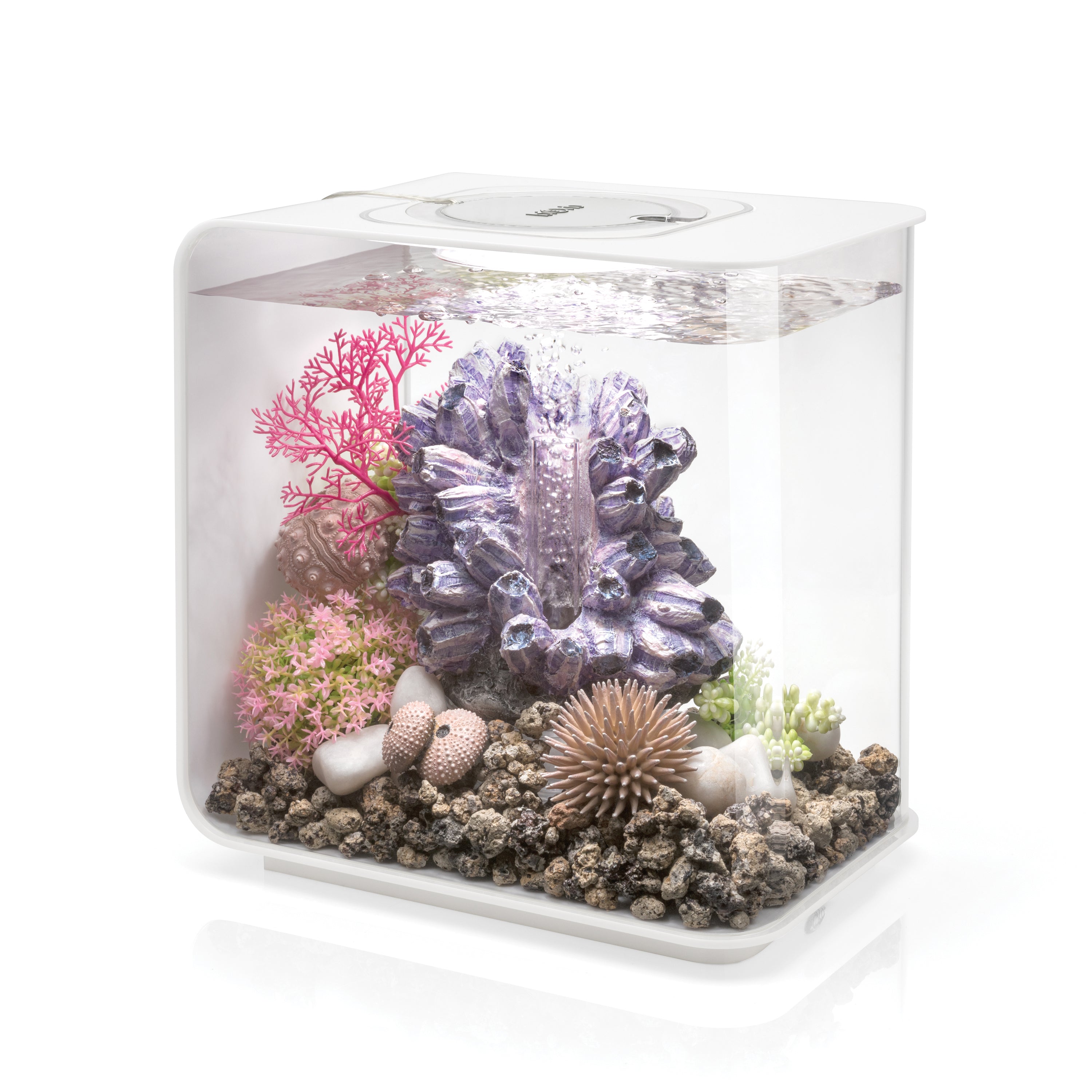 FLOW 15 Aquarium with Standard White LED Light - White