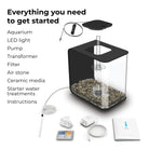 FLOW 30 Aquarium with Standard White LED Light - Everything you need to get started