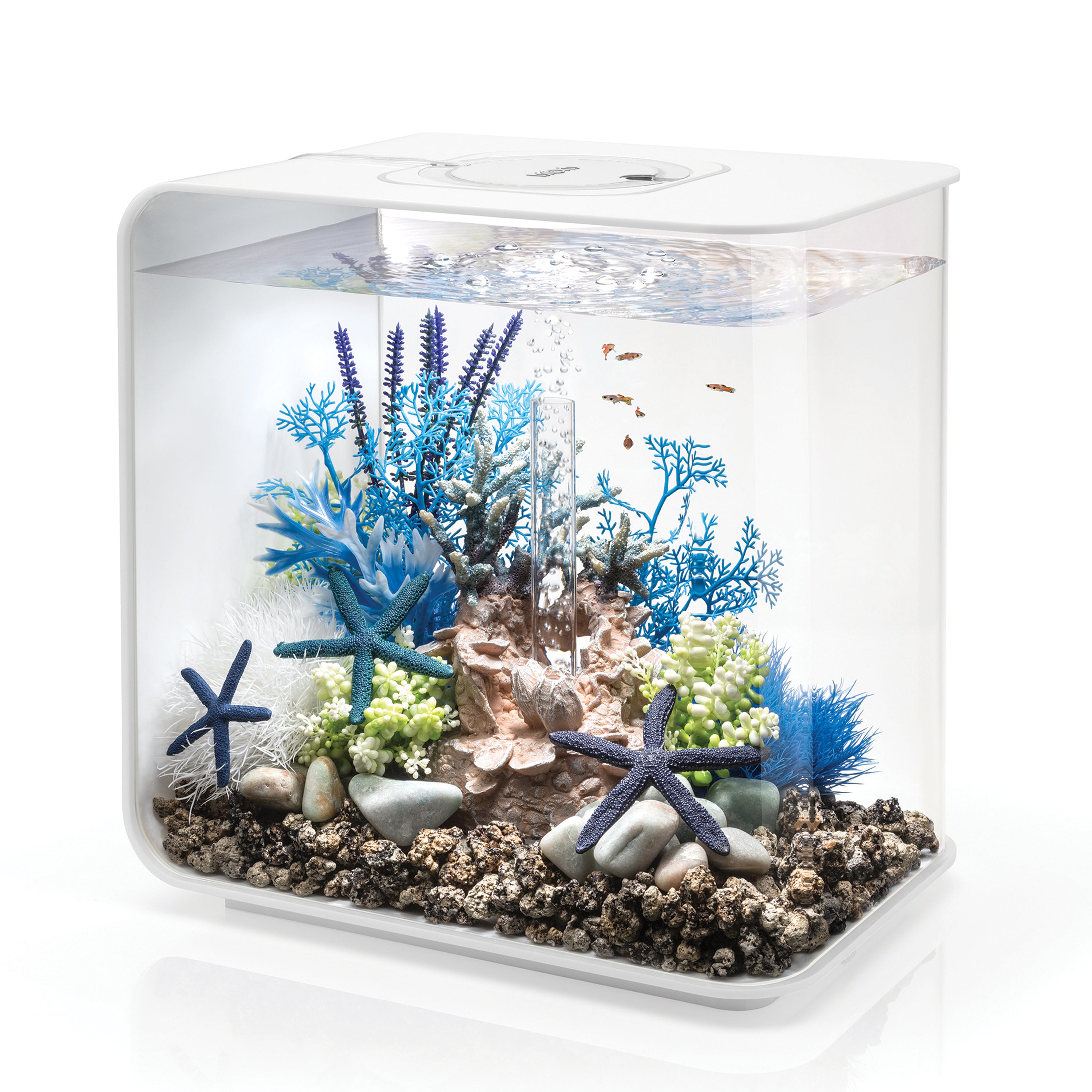 FLOW 30 Aquarium with Standard White LED Light - White